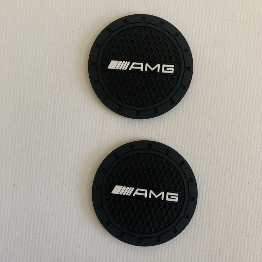 Mercedes Benz AMG Cup Holder Coasters Lot Of 2 Silicone Car Coasters for AMG